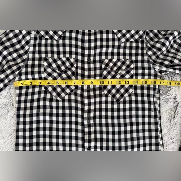 Polo Ralph Lauren Womens Black White Gingham Collared Button Up Shirt Si… - Picture 7 of 8